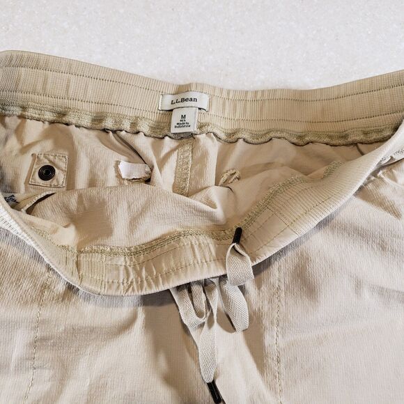 Ll Bean Womens Tan Nylon Ripstop Short Skirt Sz M Beige - Picture 5 of 8
